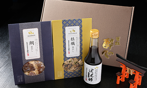 釜めしの素【鯛・牡蠣】とポン酢セット